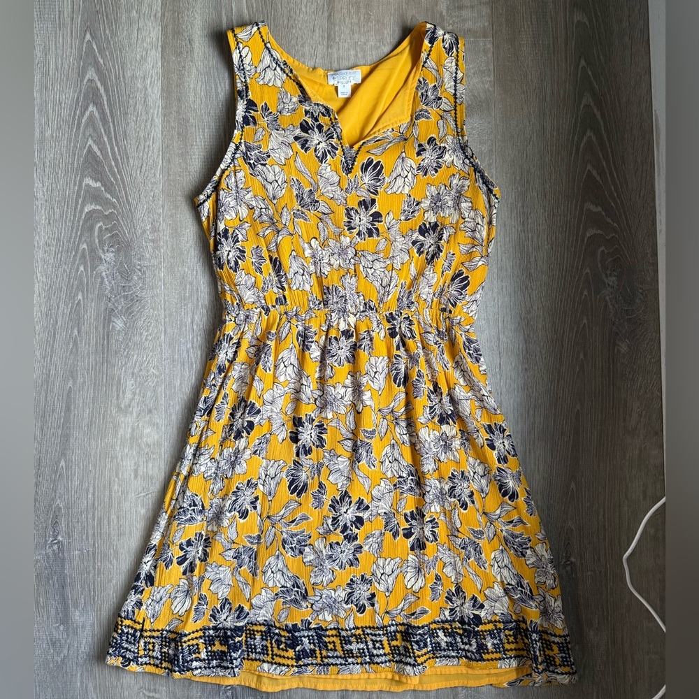 Market & Spruce Yellow Floral Mini Dress